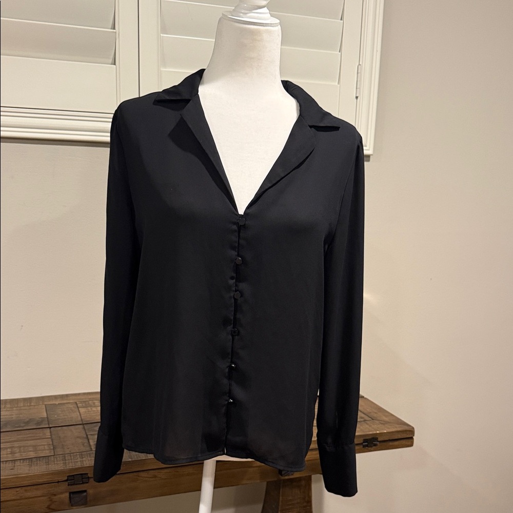 Worthington Black Button Down Shirt